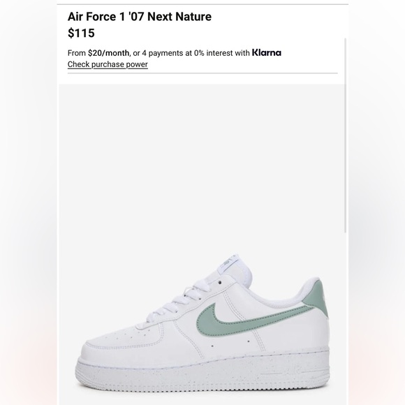 Nike Air ForceNEW 1 '07 Next Nature White with Green Swoosh